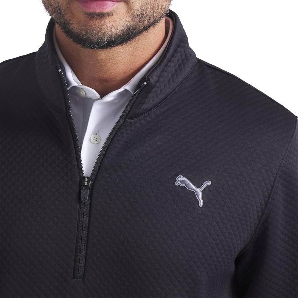 NWT PUMA Men's Black Pebble 1/4 Zip - Picture 3 of 4